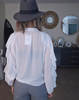 Chemise blanche à volants