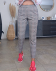 Pantalon chic à carreaux