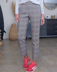 Pantalon chic à carreaux