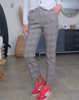 Pantalon chic à carreaux