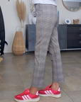 Pantalon chic à carreaux