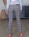 Pantalon chic à carreaux