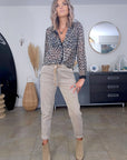 Pantalon jeeging beige