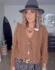 Cardigan chic tabac