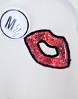 Pull blanc écussons - 𝐌𝐚𝐫𝐢𝐧𝐚𝟒𝟒𝐟𝐚𝐦𝐢𝐥𝐲