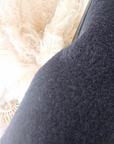 Manteau bouclette & cuir noir