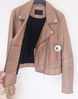 Perfecto beige 100% cuir - 𝐌𝐚𝐫𝐢𝐧𝐚𝟒𝟒𝐟𝐚𝐦𝐢𝐥𝐲