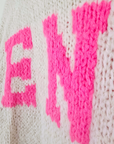 Cardigan smiley fuchsia