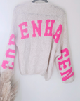 Cardigan smiley fuchsia