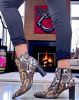 Santiags Amyna python 100% cuir