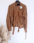 Blouson 100% cuir daim tabac - 𝐌𝐚𝐫𝐢𝐧𝐚𝟒𝟒𝐟𝐚𝐦𝐢𝐥𝐲
