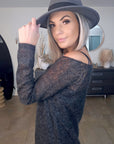 Robe pull gris anthracite