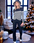Pull marin noir et blanc