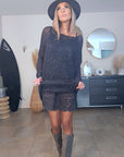 Robe pull gris anthracite
