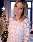 Robe rose plumetis