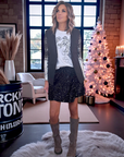 Jupe-short velours et sequins noirs. - 𝐌𝐚𝐫𝐢𝐧𝐚𝟒𝟒𝐟𝐚𝐦𝐢𝐥𝐲