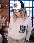 Pull beige à maille chaude