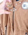 Blouson 100% cuir daim tabac - 𝐌𝐚𝐫𝐢𝐧𝐚𝟒𝟒𝐟𝐚𝐦𝐢𝐥𝐲