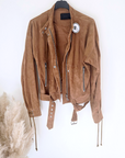 Blouson 100% cuir daim tabac - 𝐌𝐚𝐫𝐢𝐧𝐚𝟒𝟒𝐟𝐚𝐦𝐢𝐥𝐲