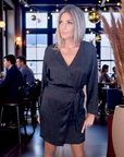 Robe noire skull en relief