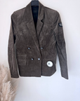 Blazer velours kaki-marron