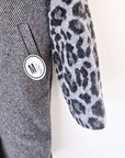 Manteau chevron et léopard gris