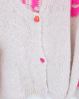 Cardigan smiley fuchsia