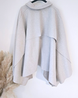 Manteau cape écru chiné