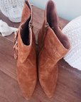 Bottines cowboy cuir