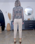 Pantalon jeeging beige