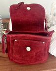 Sac cuir bordeaux