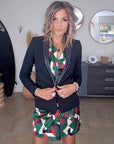 Veste rock-chic laine et cuir