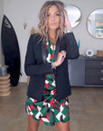 Veste rock-chic laine et cuir