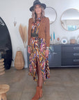 Robe longue automnale