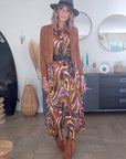 Robe longue automnale