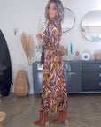 Robe longue automnale