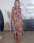 Robe longue automnale
