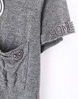 Tee-shirt kaki perles bijoux