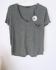 Tee-shirt kaki perles bijoux
