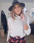 Pull col roulé cachemire beige - 𝐌𝐚𝐫𝐢𝐧𝐚𝟒𝟒𝐟𝐚𝐦𝐢𝐥𝐲