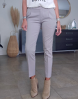Pantalon chic beige-gris