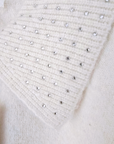 Cardigan blanc cassé à strass