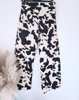 Pantalon en toile de coton imprimé animal