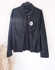 Chemise noire 100% cuir agneau