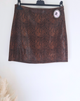 Jupe python marron