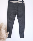 Pantalon slim huilé gris anthracite