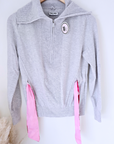 Pull camionneur gris clair en cachemire