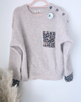 Pull beige à maille chaude