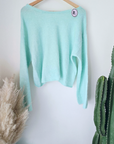 Pull double sens vert d'eau menthe - 𝐌𝐚𝐫𝐢𝐧𝐚𝟒𝟒𝐟𝐚𝐦𝐢𝐥𝐲