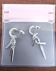 Boucles d'oreilles pendentes argentées acier inoxydable - 𝐌𝐚𝐫𝐢𝐧𝐚𝟒𝟒𝐟𝐚𝐦𝐢𝐥𝐲